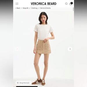 Veronica Beard Khaki Denim Mini Skirt Size 8 Stelene